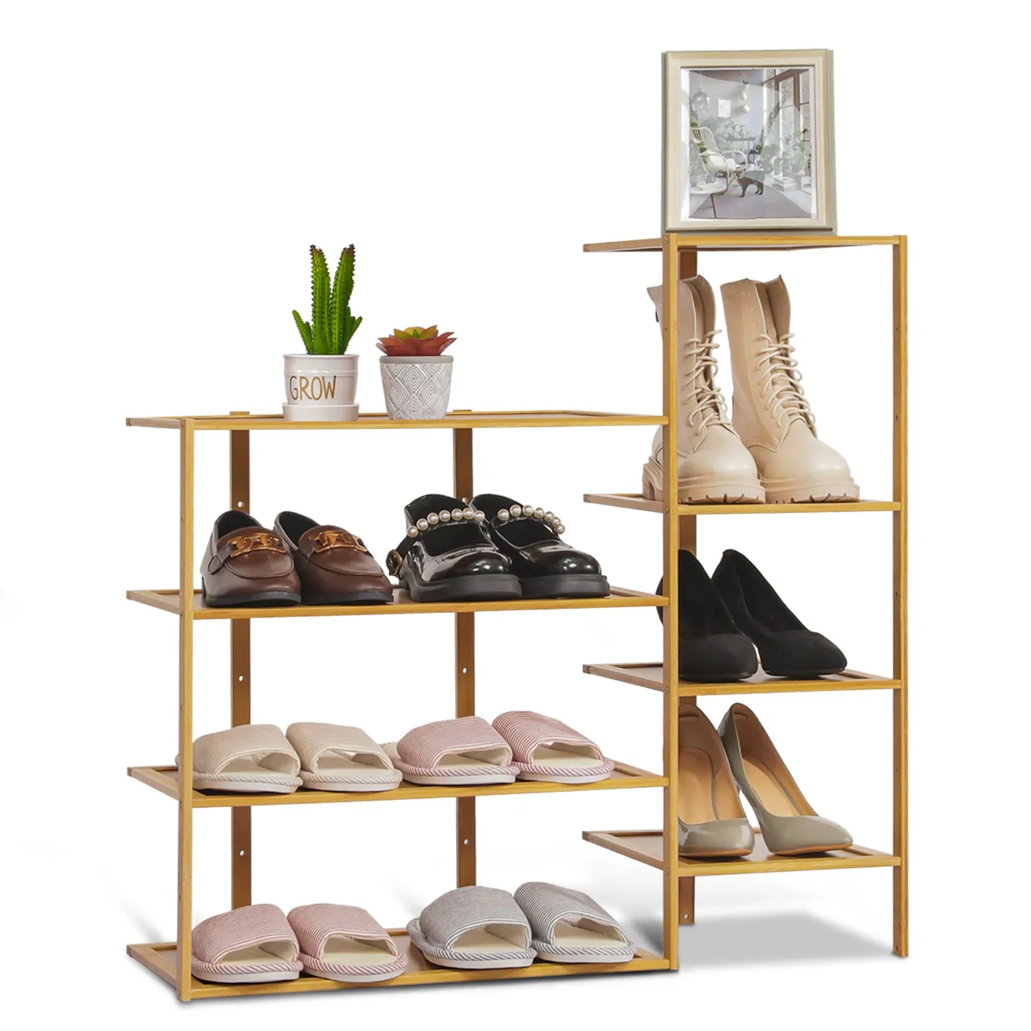 31" Twin Stand Shoe Rack - Natural