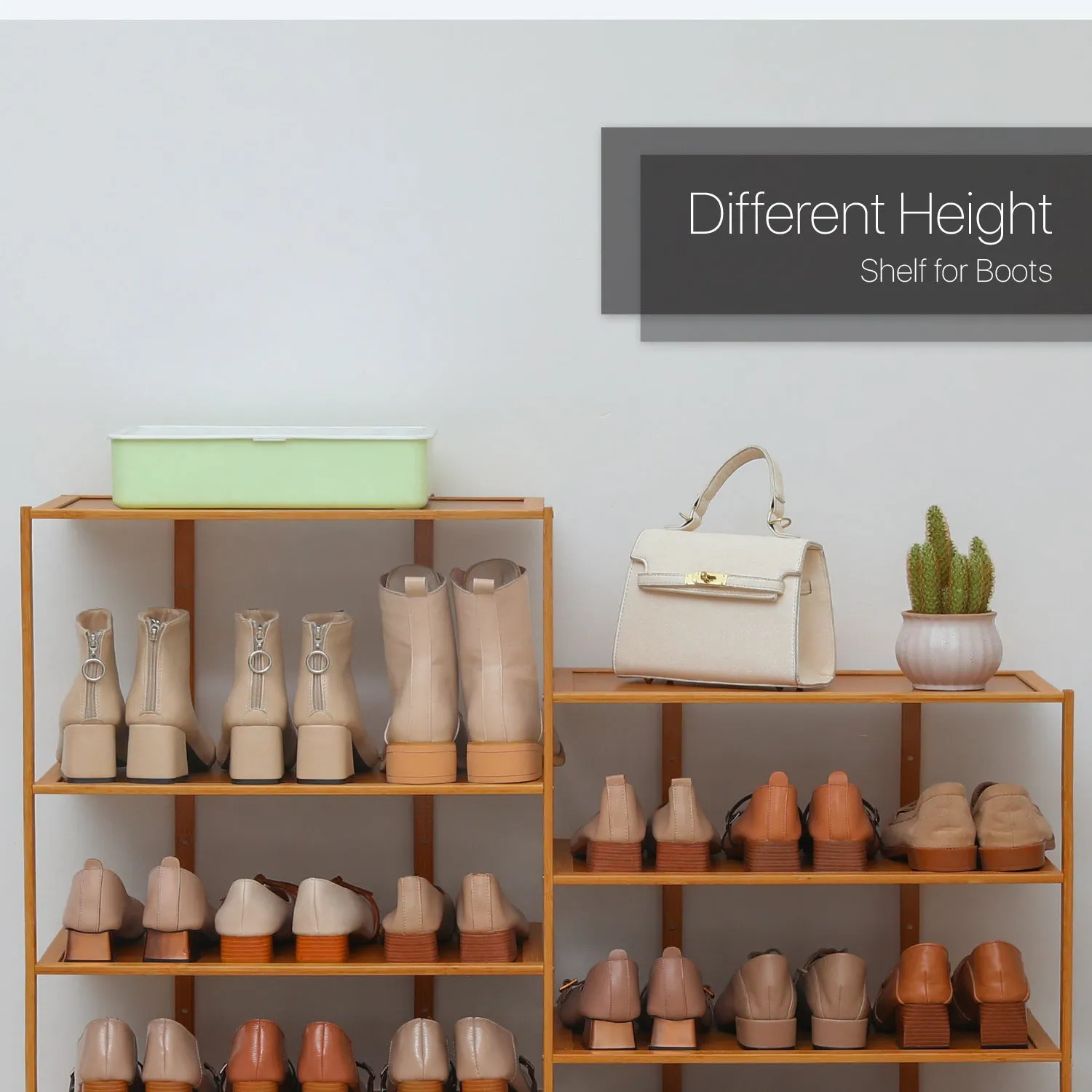 40" Twin Stand Shoe Rack - Brown
