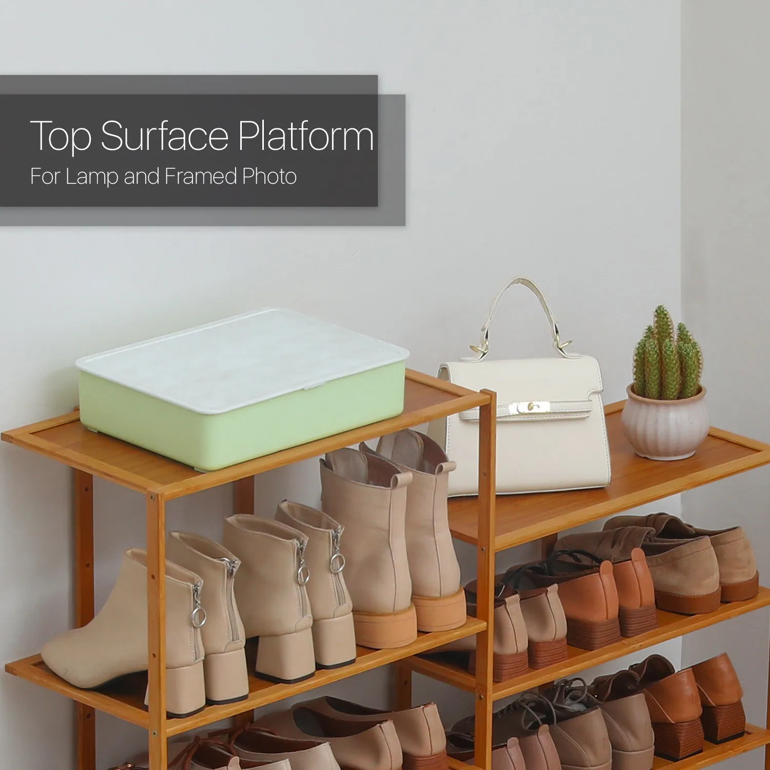 40" Twin Stand Shoe Rack - Brown