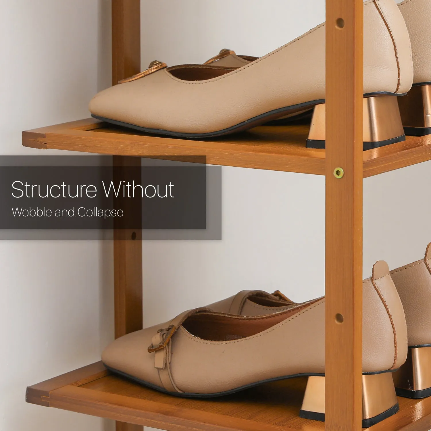 40" Twin Stand Shoe Rack - Brown
