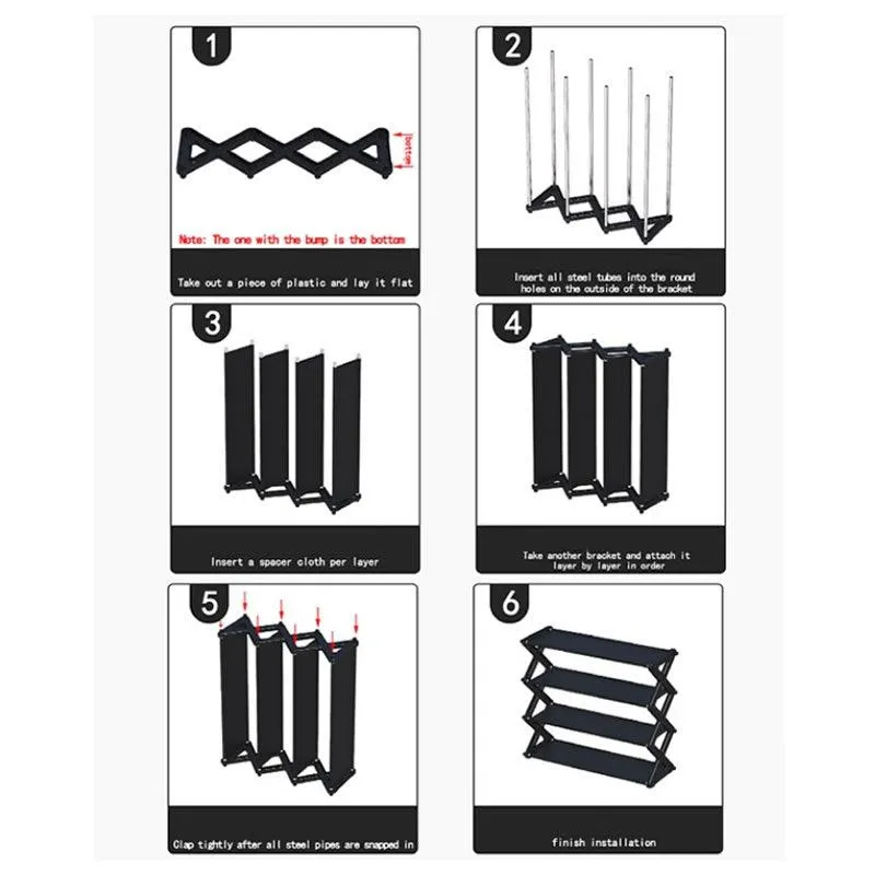 5-Tier X-Shaped Shoe Organizer Rack AD-328