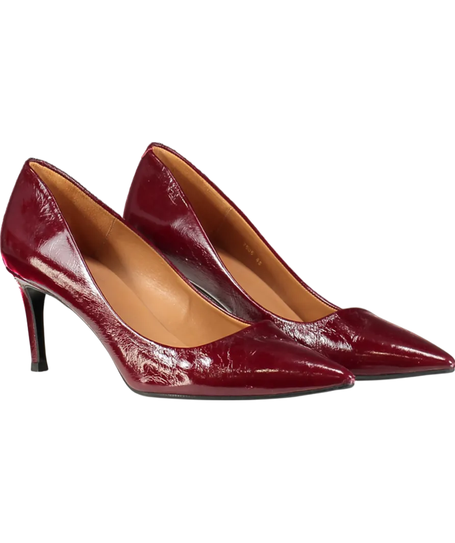 billi bi Dark Red Patent With A Pointy Toe The Stiletto Heel UK 7 EU 40 