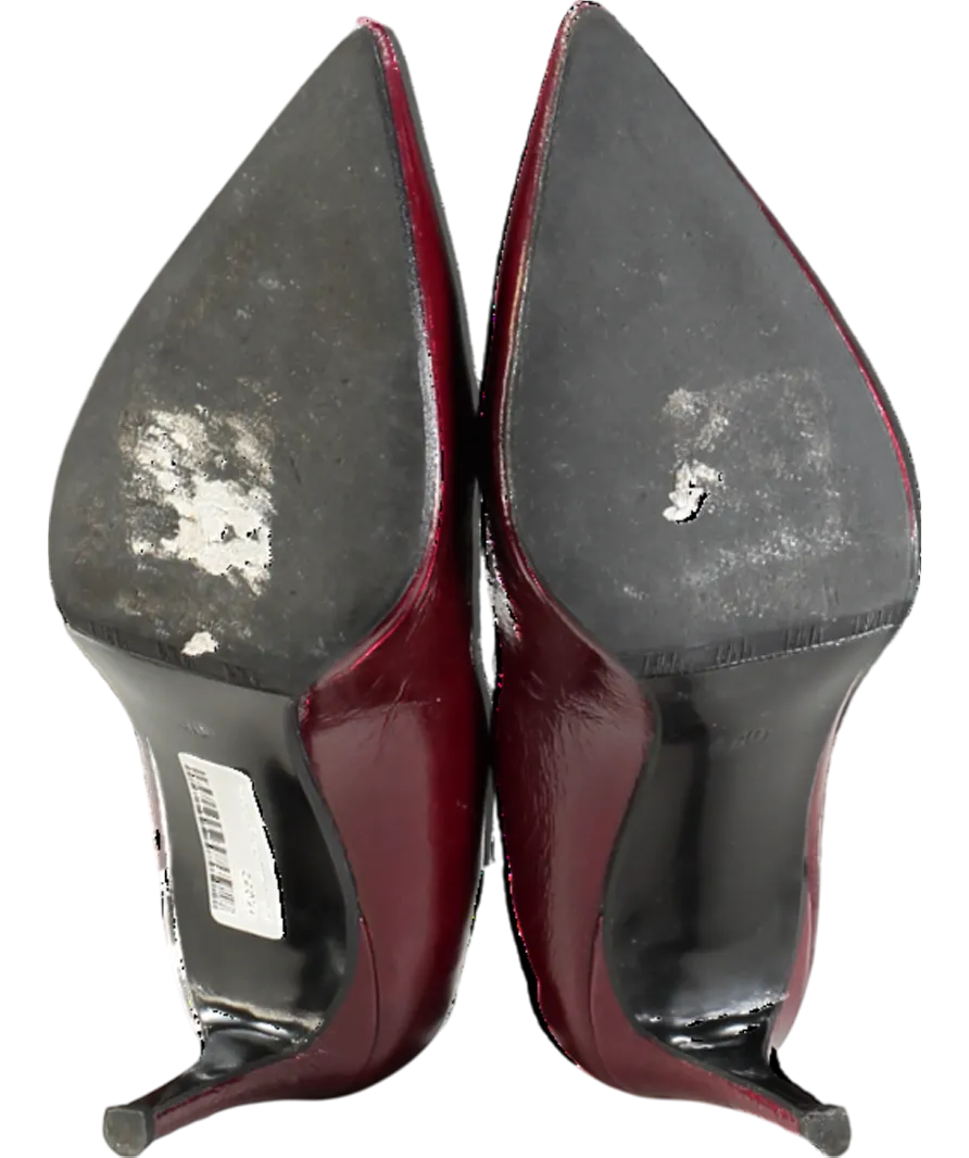 billi bi Dark Red Patent With A Pointy Toe The Stiletto Heel UK 7 EU 40 