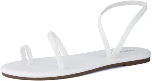 CUSHIONAIRE CHAI Womens Strappy Sandals  Flat Sandals for Women, Comfortable Beach Sandals, Summer Slip-On Shoes, Casual Dressy Sandals