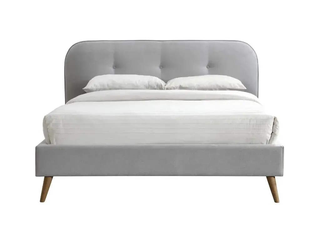 Dallas Queen Bed, Gray Fabric