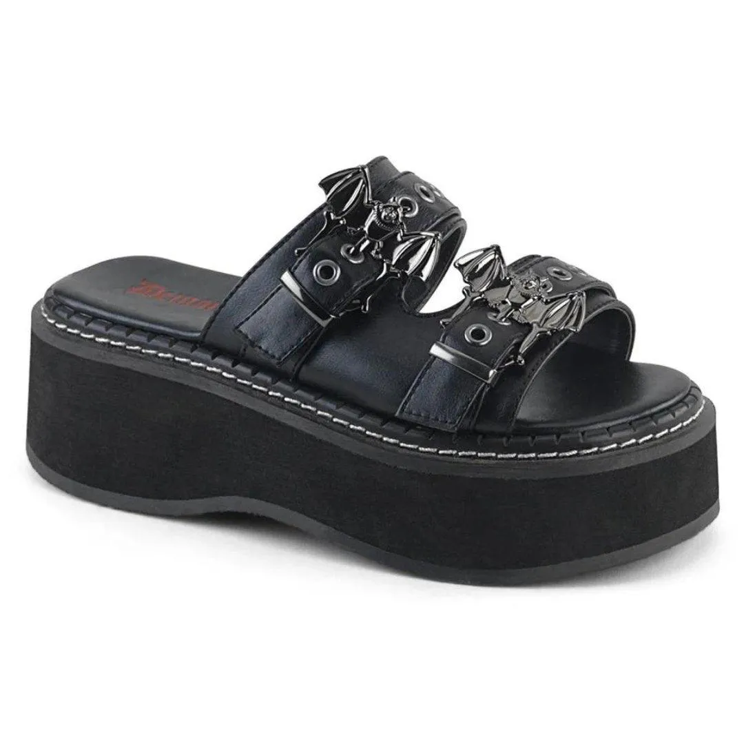 Demonia Emily-100 Platform Vegan Leather Sandal