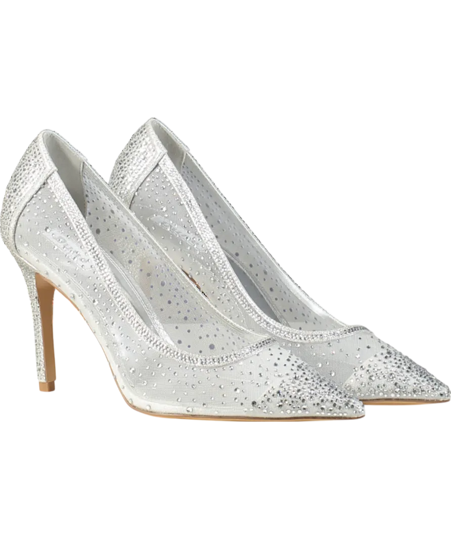 Dune Metallic Brilliantes - Ivory Embellished Wedding Shoes UK 7 EU 40 