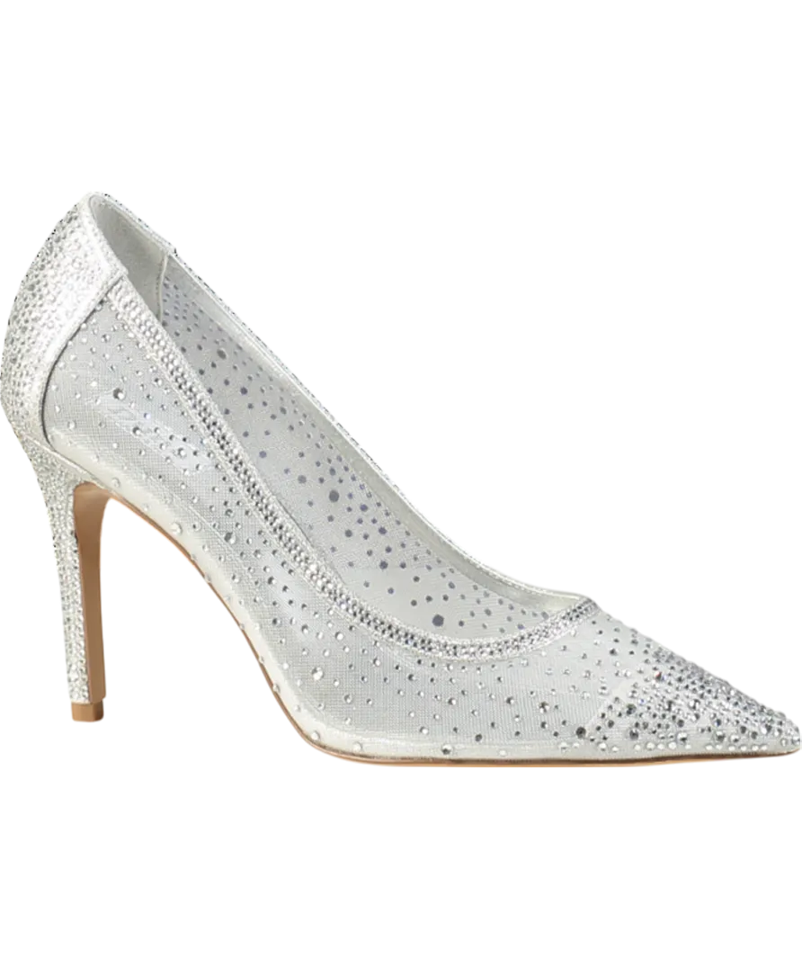 Dune Metallic Brilliantes - Ivory Embellished Wedding Shoes UK 7 EU 40 