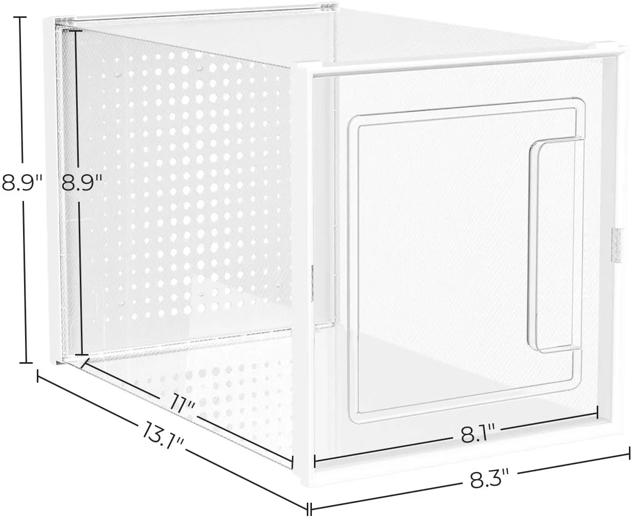Plastic Shoe Boxes, Tall Shoe Storage Organizers for High Heels, Ankle Boots