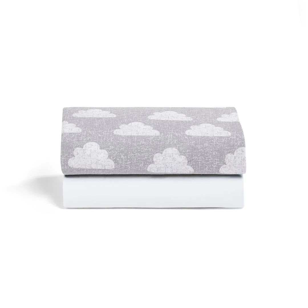 Snuz Crib Fitted Sheets - Cloud Nine - 2 Pack