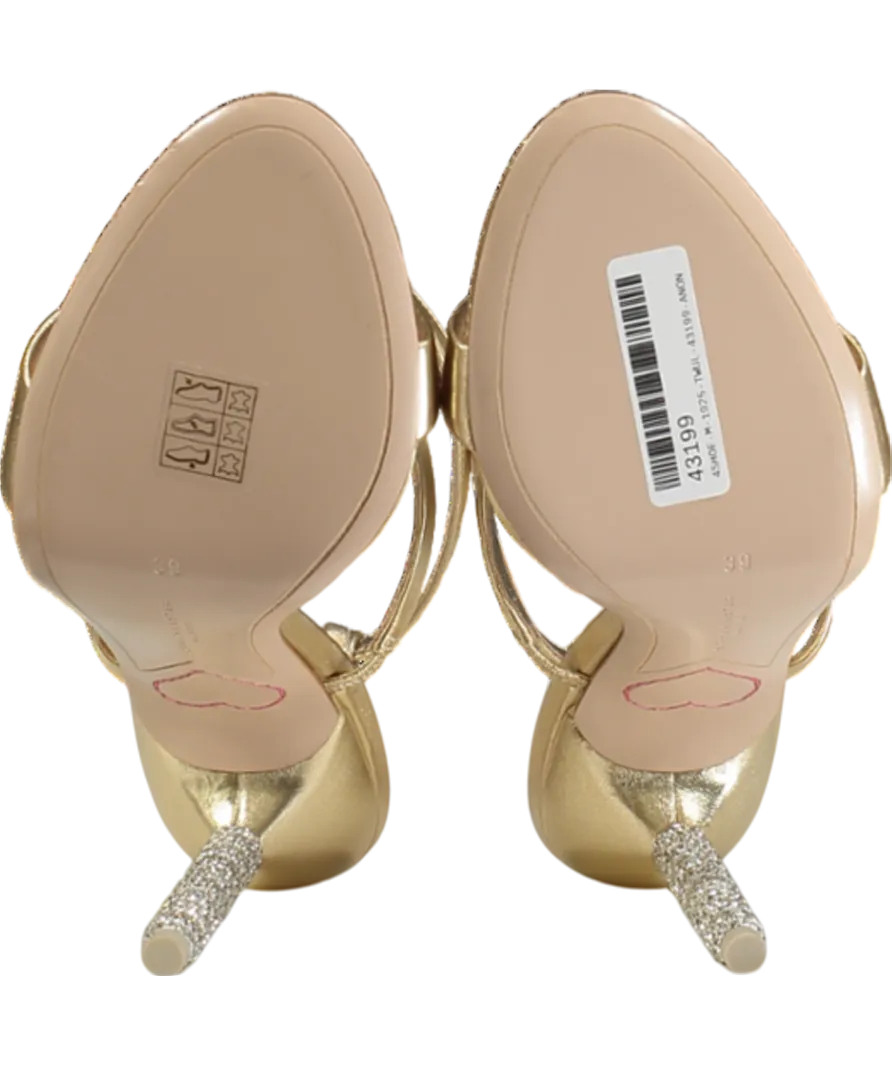 Sophia Webster Metallic Rosalind Crystal Sandal UK 6 EU 39 
