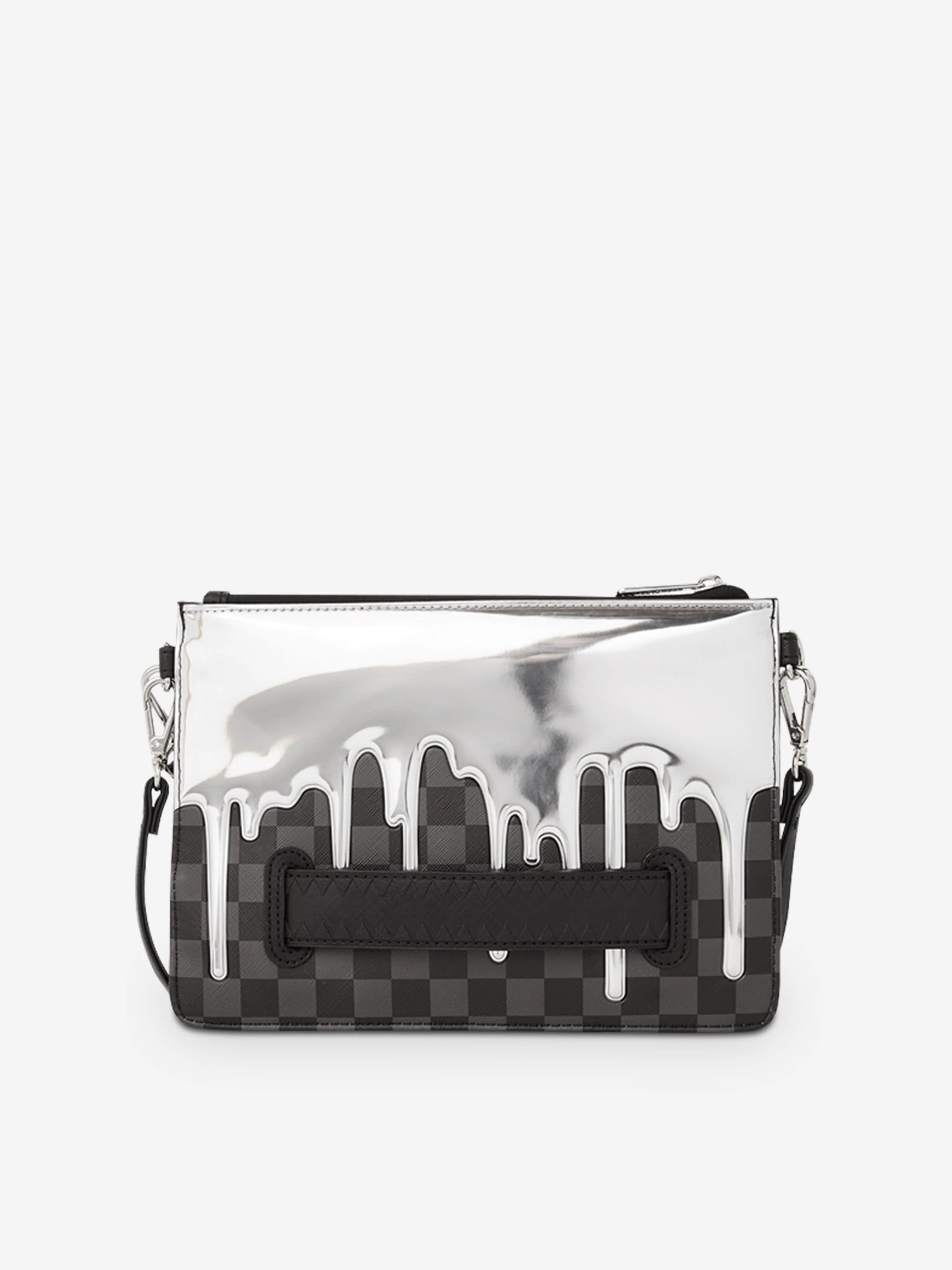 Sprayground Kids Metallic Drips Pouchette in Black (25.4 cm)