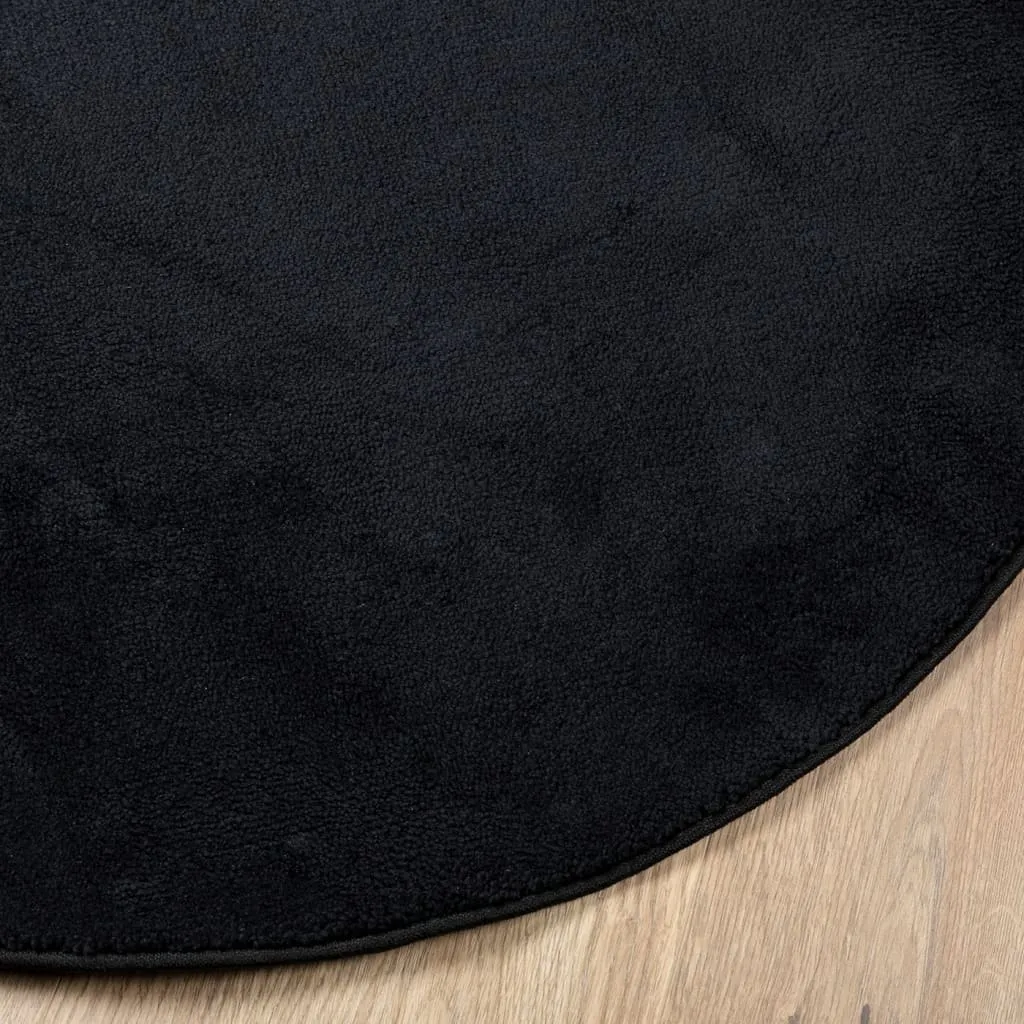 vidaXL Rug OVIEDO Short Pile Black Ø 280 cm - Luxurious, Durable, and Stylish