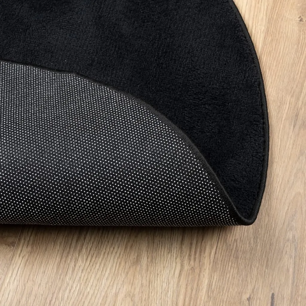 vidaXL Rug OVIEDO Short Pile Black Ø 280 cm - Luxurious, Durable, and Stylish