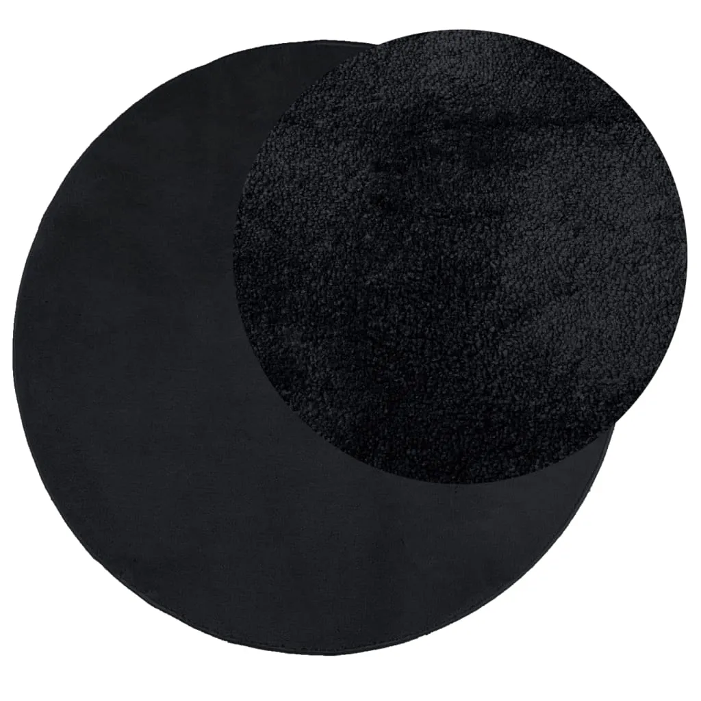 vidaXL Rug OVIEDO Short Pile Black Ø 280 cm - Luxurious, Durable, and Stylish