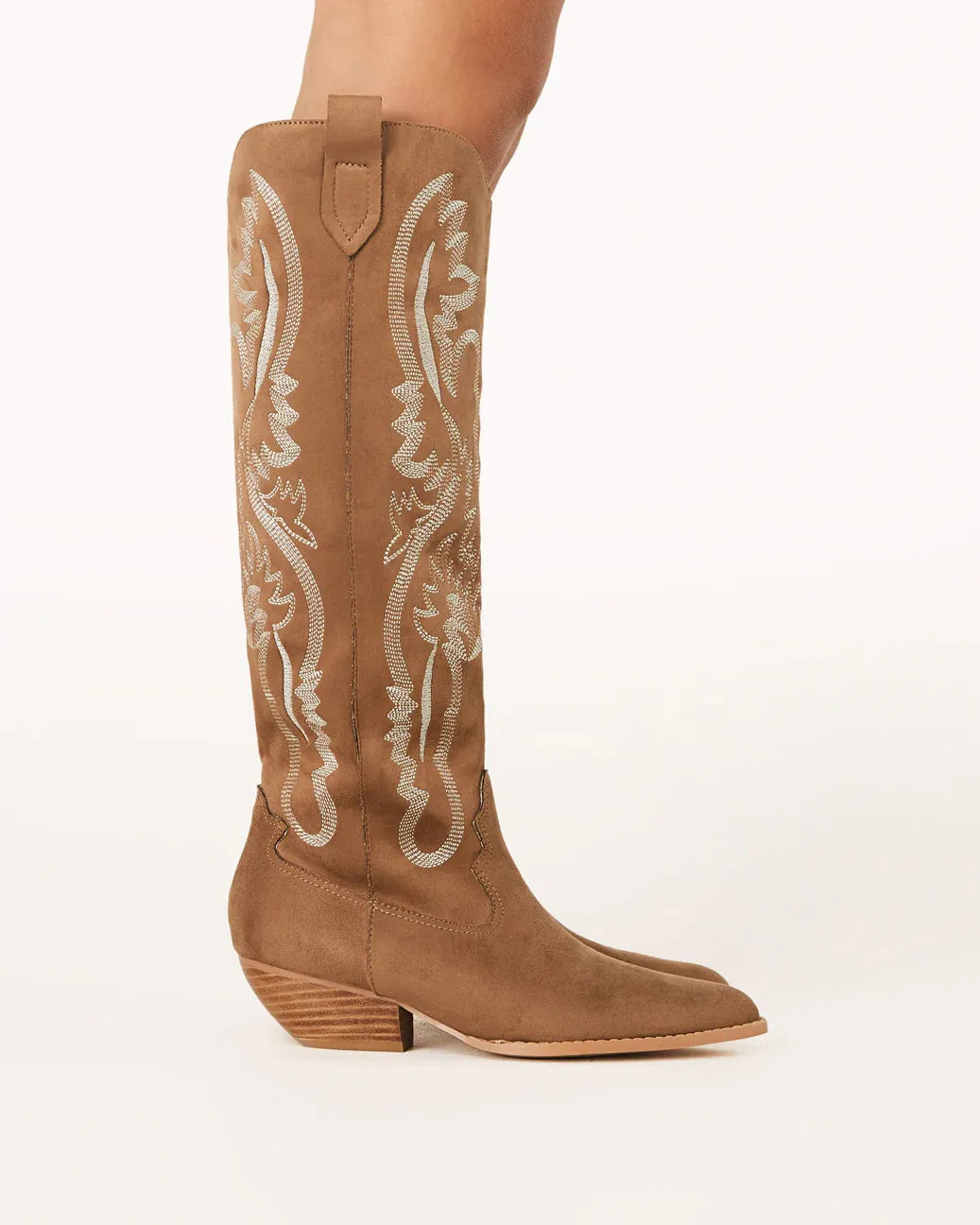 Wilden Cowboy Boot | Taupe Suede