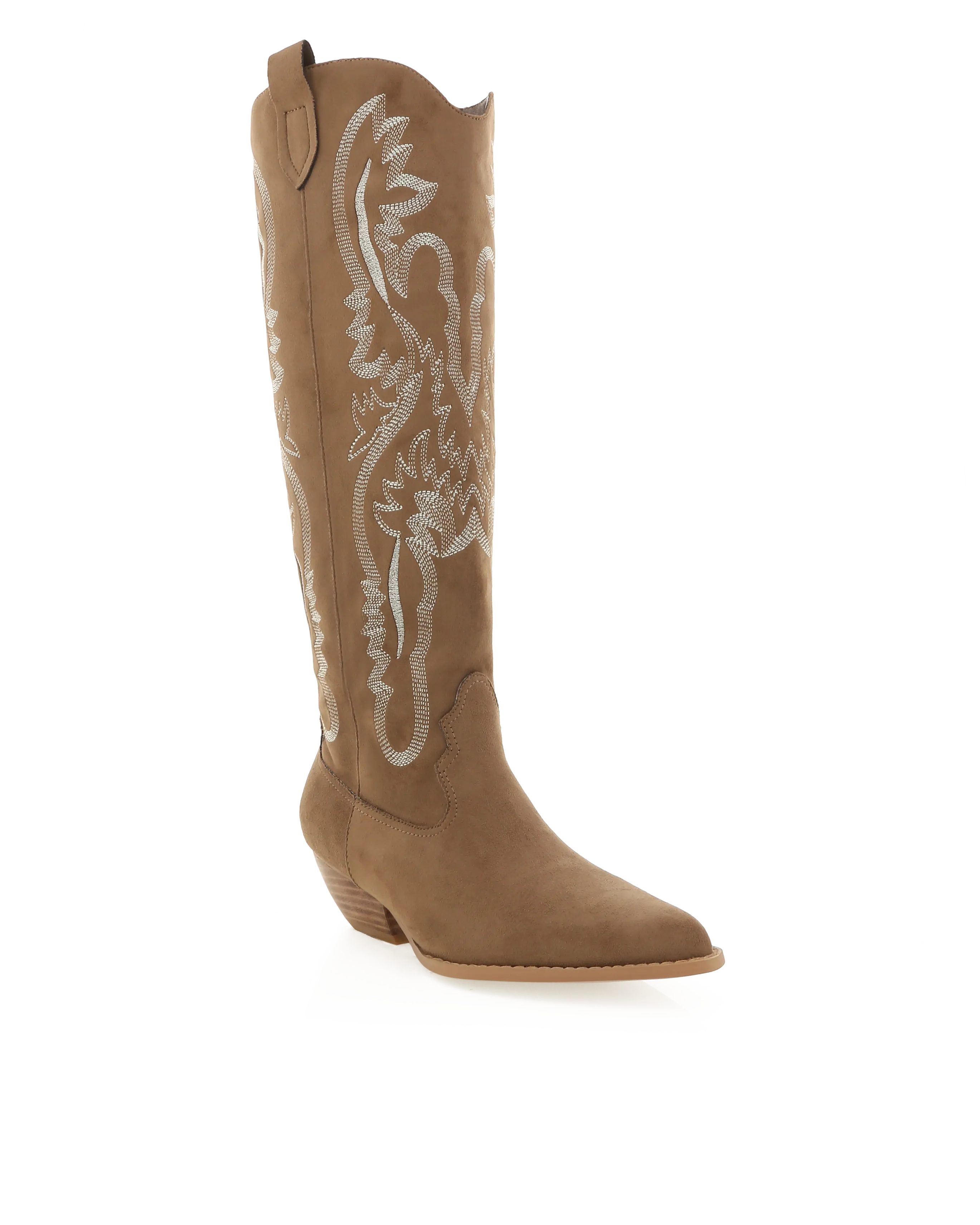 Wilden Cowboy Boot | Taupe Suede