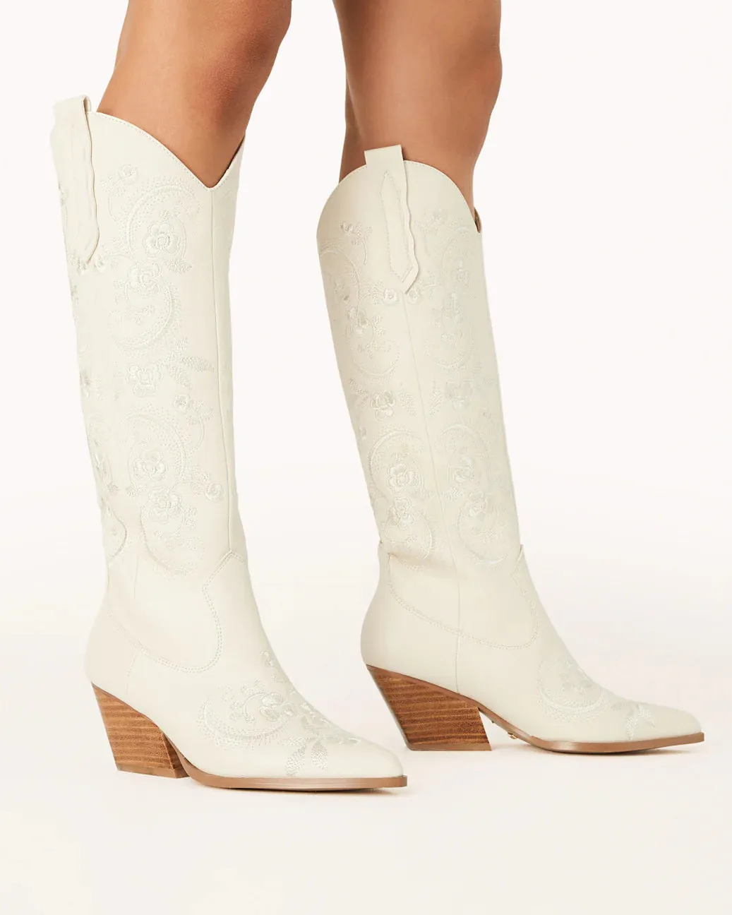 Zakai Cowboy Boot | Ivory