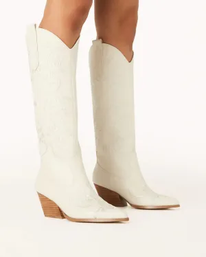 Zakai Cowboy Boot | Ivory